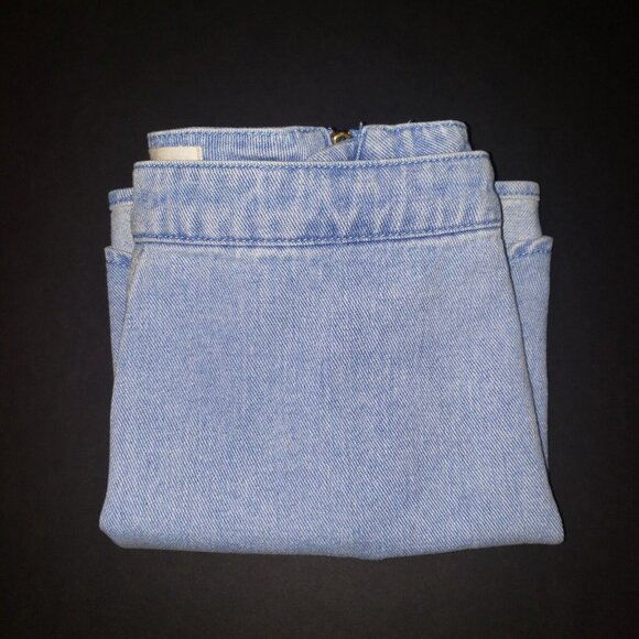 PacSun Scalloped Denim Mini Skirt Women’s Size 26 Light Wash Blue Denim Back Zip - Picture 14 of 14